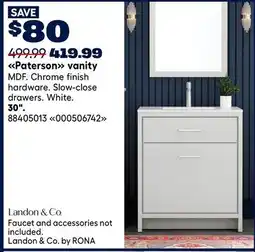 RONA Landon & Co. Paterson vanity offer