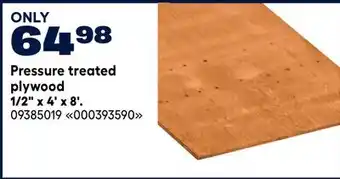RONA Pressure treated plywood 1/2 x 4' x 8' offer