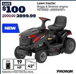 RONA Prorun Lawn Tractor offer