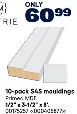 RONA Metrie 1/2 x 3-1/2 x 8'. 10-pack S4S mouldings offer