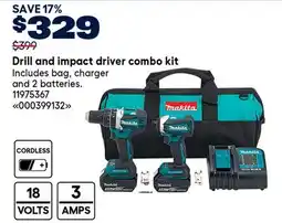 RONA MAKITA Drill and impact driver combo kit offer