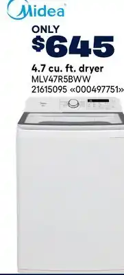 RONA 4.7 cu. ft. dryer offer