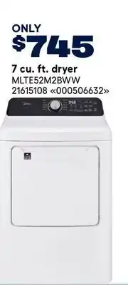 RONA Midea 7 cu. ft. dryer offer