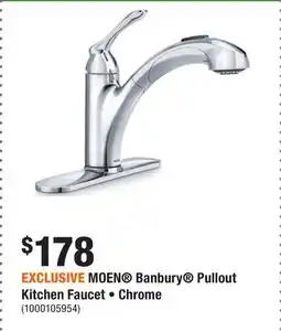 Home Depot EXCLUSIVE MOEN Banbury Pullout Kitchen Faucet • Chrome offer