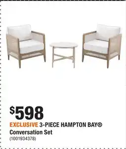 Home Depot EXCLUSIVE 3-PIECE HAMPTON BAY Conversation Set offer