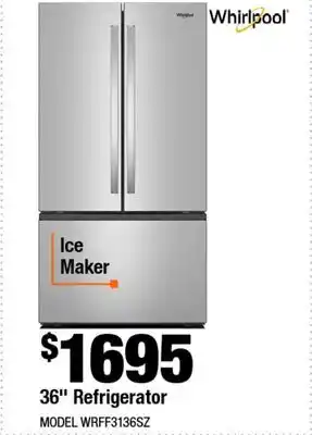 Home Depot 36 Refrigerator offer