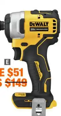 Home Depot Atomic brushless compact 1/4 impact driver offer