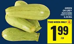Food Basics GREEN OR GREY ZUCCHINI offer