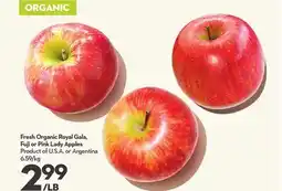 Longo's Fresh Organic Royal Gala, Fuji or Pink Lady Apples offer