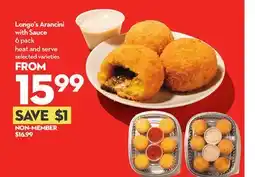 Longo's Arancini with Sauce offer