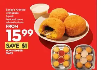 Longo's Arancini with Sauce offer