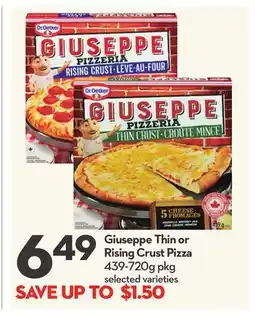 Longo's Giuseppe Thin or Rising Crust Pizza offer
