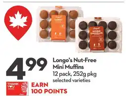 Longo's Nut-Free Mini Muffins offer