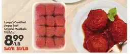 Longo's Certified Angus Beef Original Meatballs offer