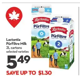 Longo's Lactantia PūrFiltre Milk offer
