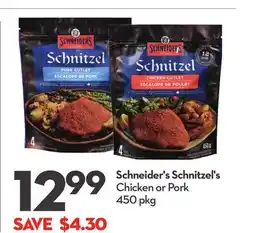 Longo's Schnitzel's Chicken or Pork offer