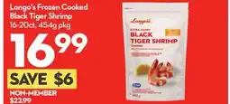 Longo's Frozen Cooked Black Tiger Shrimp offer