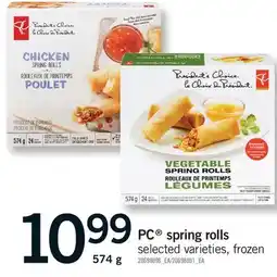 Fortinos PC SPRING ROLLS offer