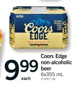 Fortinos COORS EDGE NON-ALCOHOLIC BEER offer