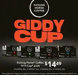 Fortinos KICKING HORSE COFFEE 10 K-CUP PODS offer