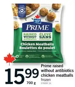 Fortinos PRIME RAISED WITHOUT ANTIBIOTICS CHICKEN MEATBALLS offer
