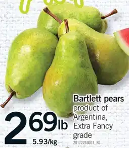 Fortinos BARLETT PEARS offer