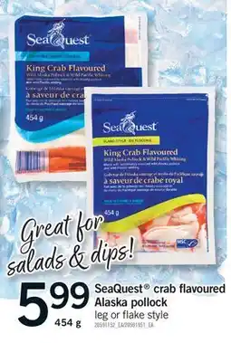 Fortinos SEAQUEST CRAB FLAVOURED ALASKA POLLOCK ALASKA POLLOCK offer