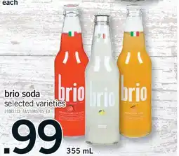 Fortinos BRIO SODA offer