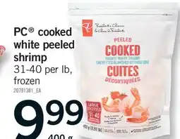 Fortinos PC COOKED WHITE PEELED SHRIMP offer