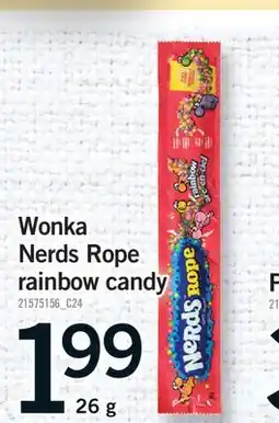 Fortinos WONKA NERDS ROPE RAINBOW CANDY offer