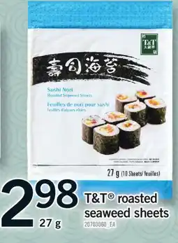 Fortinos T&T ROASTED SEAWEED SHEETS offer