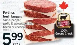 Fortinos FORTINOS FRESH BURGERS offer