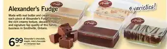 Fortinos ALEXANDER'S CHOCOLATE, MAPLE, MINT CHOCOLATE OR CINNAMON BUN offer