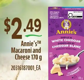 Fortinos ANNIE'S MACARONI AND CHEESE offer