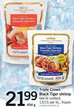 Fortinos TRIPLE CROWN BLACK TIGER SHRIMP offer