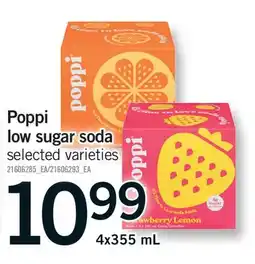 Fortinos POPPI LOW SUGAR SODA offer