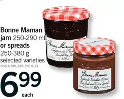 Fortinos BONNE MAMAN JAM, 250-290 ML OR SPREADS, 250-380 G offer
