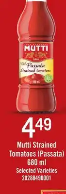 Fortinos MUTTI STRAINED TOMATOES (PASSATA) offer