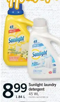 Fortinos SUNLIGHT LAUNDRY DETERGENT offer