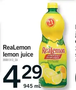 Fortinos REALEMON LEMON JUICE offer
