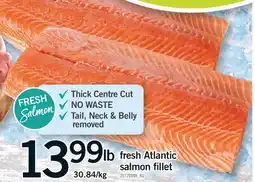 Fortinos FRESH ATLANTIC SALMON FILLET, 30.84/KG offer
