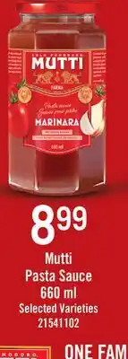 Fortinos MUTTI PASTA SAUCE offer