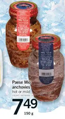 Fortinos PAESE MIO ANCHOVIES offer
