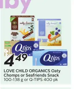 Sobeys LOVE CHILD ORGANICS Oaty Chomps or Seafriends Snack offer