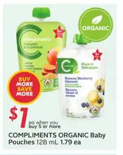 Sobeys COMPLIMENTS ORGANIC Baby Pouches offer