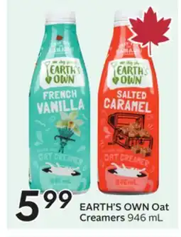 Sobeys EARTH'S OWN Oat Creamers offer