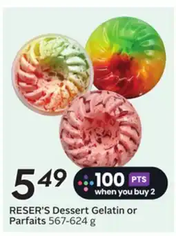 Sobeys RESER'S Dessert Gelatin or Parfaits offer