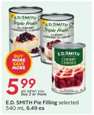 Sobeys E. D. SMITH Pie Filling offer