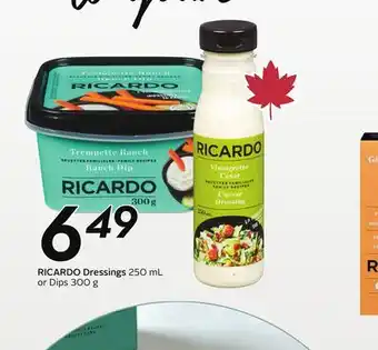 Sobeys RICARDO Dressings offer