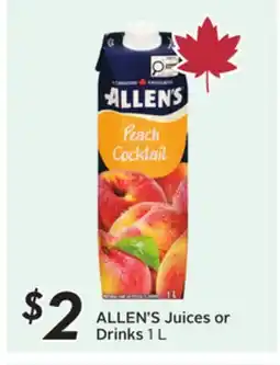 Sobeys ALLEN'S Juices or Drinks offer